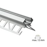 Aluminum profile for tiles and paving DE 38x28 mm Whitey diffusion 1 m