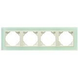 FOUR-GANG FRAME CRISTAL/PEARL