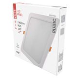 LED recessed luminaire RUBIC, square, white, 24W, neutral white