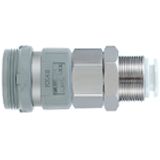 KK*S-*E, S-Couplers, Bulkhead Type with One-touch Fitting