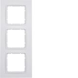 Frame 3gang, B.7, p. white, matt, plastic