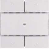 Touch sensor 2-fold comfort with text field, polar white, matt, S.1/B.1/B.3/