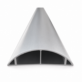 Curved Aluminium Alloy Cable Trunking with Double-Hole Adhesive Tape 2m, 62X40×0.8mm
