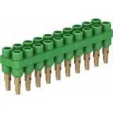 4.5 mm socket header, solder connection, green, 63.9356-25