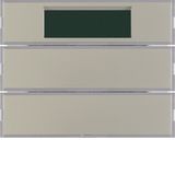 Push-button 2gang with room thermostat, display, K.5, stainless steel