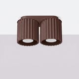 Ceiling lamp AURA 2 brown GU10