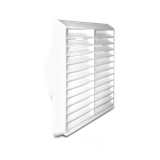 100MMØ WHITE FIXED GRILLE