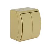VW-2 Koala Two-Circuit Switch surface mounted IP44 beige VW 152-04