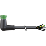 MQ15 female 90° with cable type 2 PUR 6x2.5 bk UL/CSA+drag ch. 5m