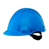 3M™ Hard Hat, Uvicator, Pinlock, Ventilated, Plastic Sweatband, Blue, 