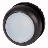 M22S-DL-W Illuminated pushbutton actuator, RMQ-Titan, Flush, momentary, White, Blank, Bezel: black