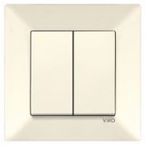 Meridian Beige Impulse Two Gang Switch