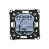 Single socket outlet without earthing, with shutters, Push In system, (module), Simon 24, IP20, 16A, graphite mat