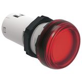 LED integrated monoblock pilot light, steady light Ø22mm Platinum series chromed plastic, red, 24VAC/DC