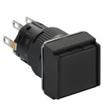 square black pushbutton Ø 16 - flush spring return - 2OC