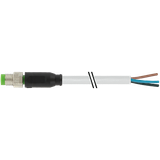 M8 male 0° A-cod. with cable PVC 3x0.25 gy UL/CSA 13m