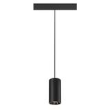 NUMINOS® S 48V TRACK DALI, pendant light, black / chrome, 16W, 960lm, 2700K, CRI90, 20°