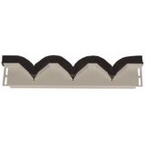 XLST2J4D Bottom/Top coverstrip 105mm long, 75mm blind + 30mm jagged foam gasket, IP20, for 425mm Sectionwidth