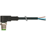 M12 male 90° A-cod. with cable PUR 5x0.34 bk 7m