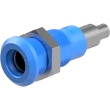 4 mm socket, solder connection, mounting Ø 8.1 mm, blue, 64.3042-23