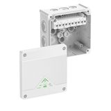 Junction box, Type of protection IP66, max. 6², Impact strength IK07, Protection class II, Ui 690V AC, Ui 690V DC, DLG, VDE, Halogen free