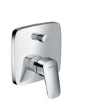 Logis built-in bath mixer, square, chrome