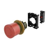 Emergency stop/emergency switching off pushbutton, turn-release, 30 mm