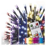 LED Christmas chain, 16 m, outdoor and indoor, RGB, controller, programmes, timer