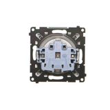Double socket outlet with earthing and current phase constancy, white, 16A
