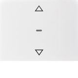 Cover arrow for 1gang for push-button m, clearlens, K.1, p. white glos