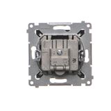 Double angled cover for ICT sockets for "Panduit" with descriptive field, (module), black matt