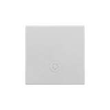 Single button for switches and push buttons, matt aluminum