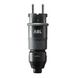 SCHUKO plug, black, 2C-Technology, 2 earthing systems, quick-release mechanism, IP54