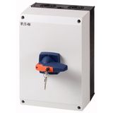 DMM-125/3/I5/C-B Switch-disconnector, DMM, 125 A, 3 pole, with blue knob, cylinder lock, in CI-K5 enclosure