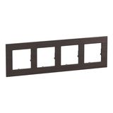 4 GANG PLATE DARK OAK