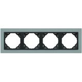 FOUR-GANG FRAME ALUMINIUM/GRAY