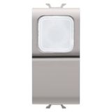 PUSH-BUTTON 1P 250V ac - NO 16A -  OPAL DIFFUSER - 1 MODULE - NATURAL SATIN BEIGE - CHORUSMART