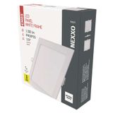 LED recessed luminaire NEXXO, square, white, 12.5W, neutral white