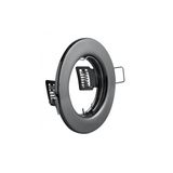 Spot luminaire housing PARMA, IP20, round, black chrome