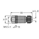 Field-Wireable Connector Female Connector M12 × 1, Straight   BKV8140-0/9