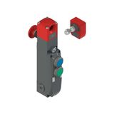 NG series safety switch with lock and integrated control devices, with actuator