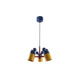 Ceiling luminaire MOUSE II, 1854, max.250V, 50/60Hz, 3*E27, max.25 W, IP20, avg. 30 cm, navy/yellow