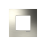 Frame 1-gang / 2-modules - Niessen logo - S - Nickel
