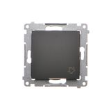 Bell Button, (module), 10AX, quick connection, black matt