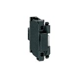 Auxiliary contact for side mounting. Screw terminals, for BF… series contactors, 1LB (late break)
