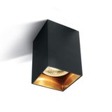 BLACK GU10 10W DARK LIGHT SQUARE