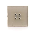 Double loudspeaker socket, Silver matt, metalic