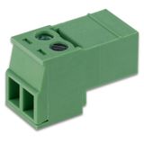 2-pole screw socket. 250V/8A, 28-16 AWG/0.5-1.5mm2