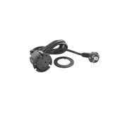 DISQ 60 1 SOCKET SCH BLACK WITH CORD 2M FR/SCH PLUG