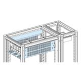Partition plate, PrismaSet 6300, form 2, 3M, front and rear horizontal partition, for enclosures W700, D500